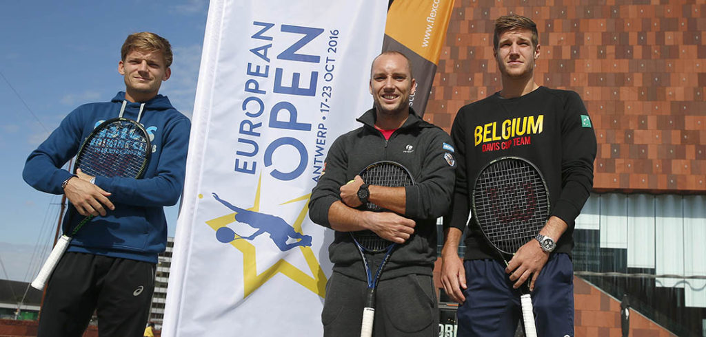 David Goffin, Steve Darcis en Joris De Loore - © European Open