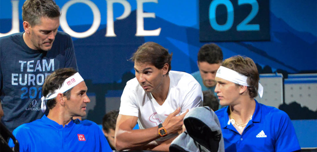 Roger Federer, Alexander Zverev en Rafael Nadal - © Christopher Levy (www.flickr.com)