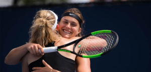 Aryna Sabalenka en Elise Mertens - © Jimmie48 Tennis Photography