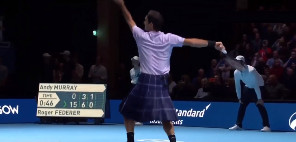 Roger Federer in Glasgow 2017 - © Screenshot YouTube