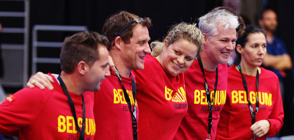 Belgische Fed Cup-ploeg en Kim Clijsters - © Richard Van Loon (toptennis.photos)