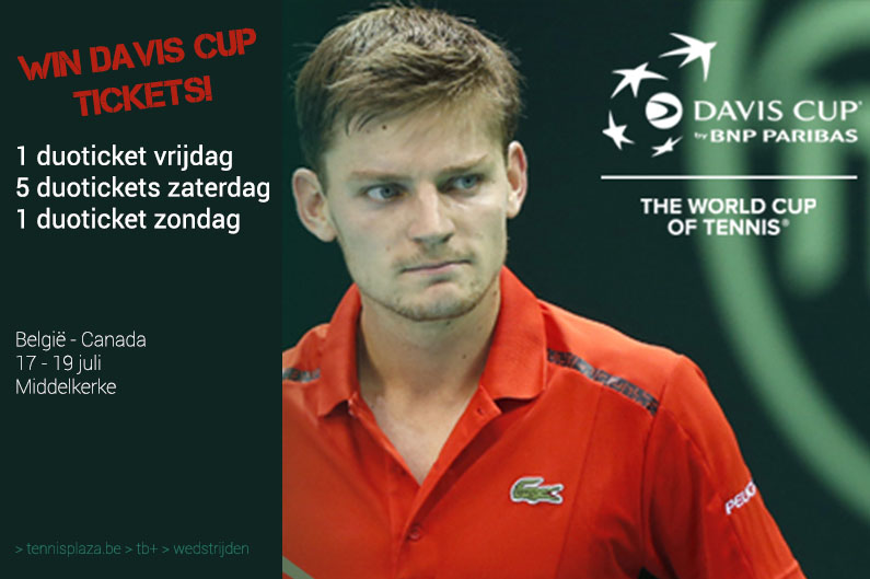 Tennisplaza België wedstrijd 7 duotickets Davis Cup België - Canada