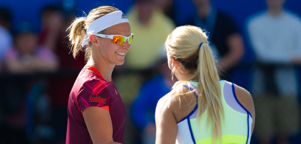Kirsten Flipkens & Dominika Cibulkova - © Jimmie48 Tennis Photography (www.j48tennis.net)