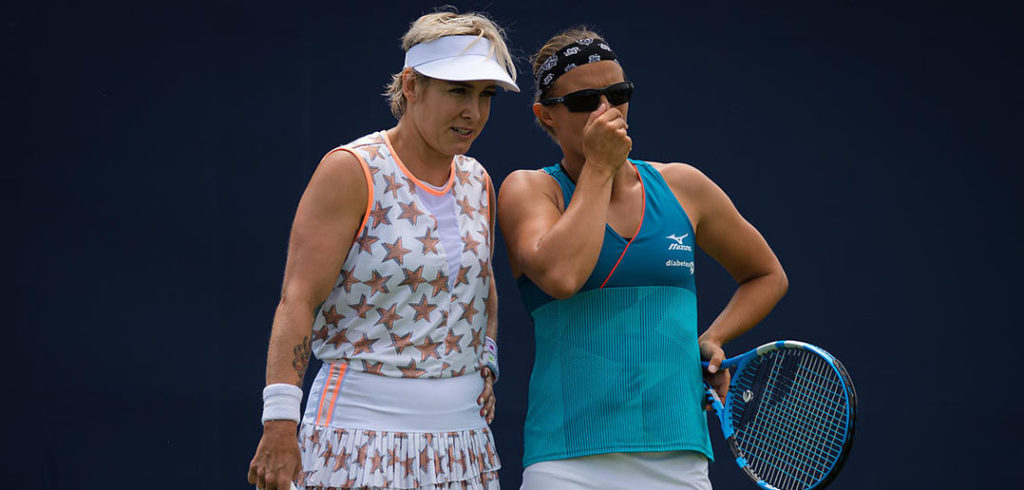 Kirsten Flipkens en Bethanie Mattek-Sands - © Jimmie48 Tennis Photography