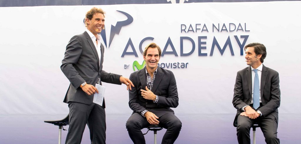 Rafael Nadal en Roger Federer - © Rafa Nadal Academy (Twitter)