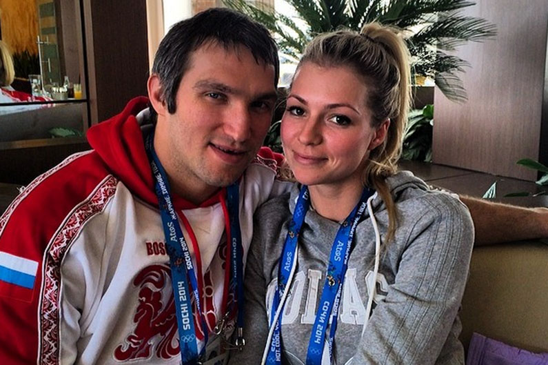 Maria Kirilenko en Alex Ovechkin - © Twitter
