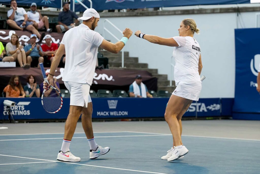 Jack Sock en Kim Clijsters - © World TeamTennis
