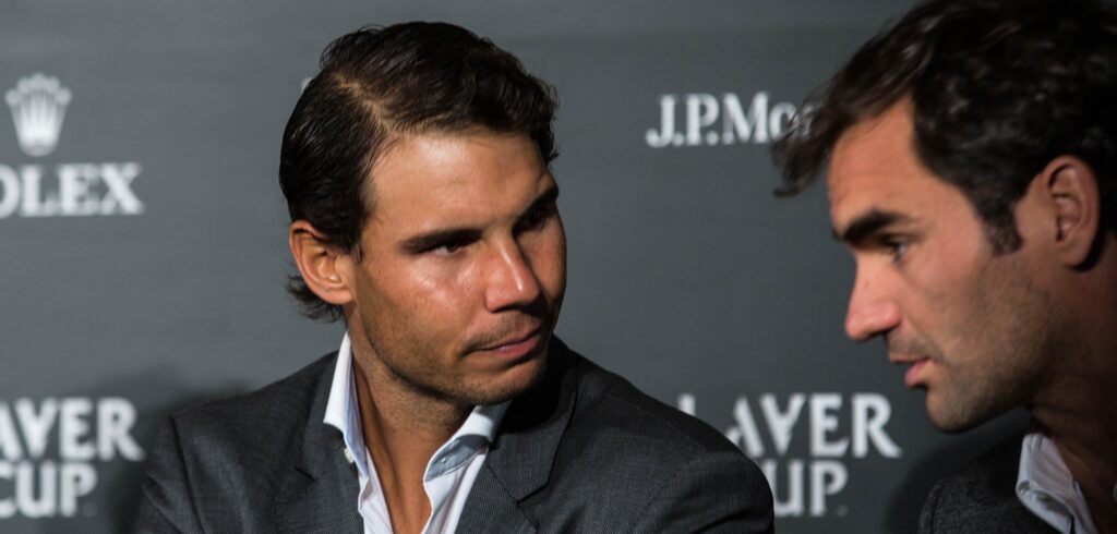 Rafael Nadal en Roger Federer - © mirsasha (Flickr)