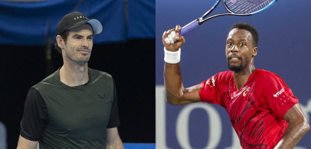 Andy Murray en Gaël Monfils - © Christophe Moons en Dubai Duty Free Tennis Championships