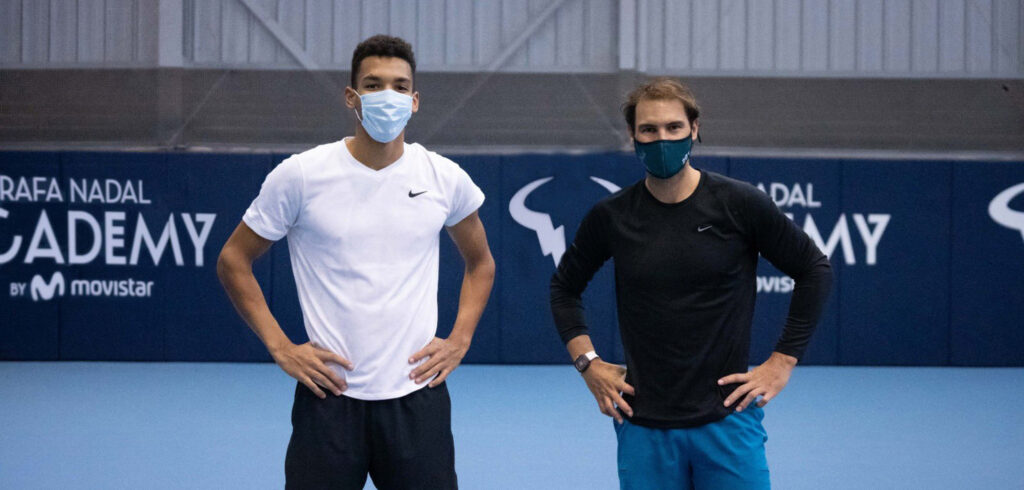 Rafael Nadal en Felix Auger-Aliassime - © Rafa Nadal Academy (Twitter)