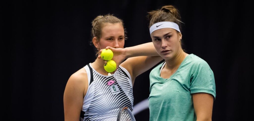 Aryna Sabalenka en Elise Mertens - © Jimmie48 Tennis Photography