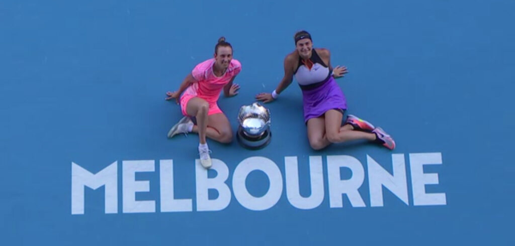 Elise Mertens en Aryna Sabalenka - © Tennis Australia