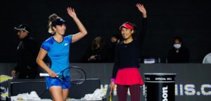 Elise Mertens en Su-Wei Hsieh - © Jimmie48 Tennis Photography
