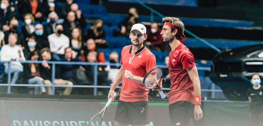 Sander Gillé en David Goffin - © Tennis Vlaanderen / Suomen Tennisliitto