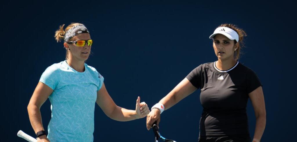 Kirsten Flipkens en Sania Mirza - © Jimmie48 Tennis Photography