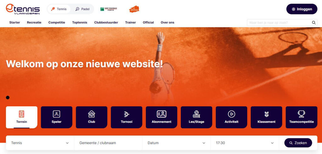 Nieuwe website Tennis Vlaanderen - © Tennis Vlaanderen