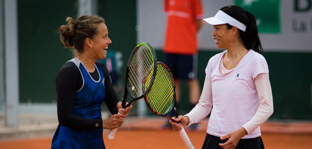Strycova en Hsieh op Roland Garros 2020 - © Jimmie48 Tennis Photography