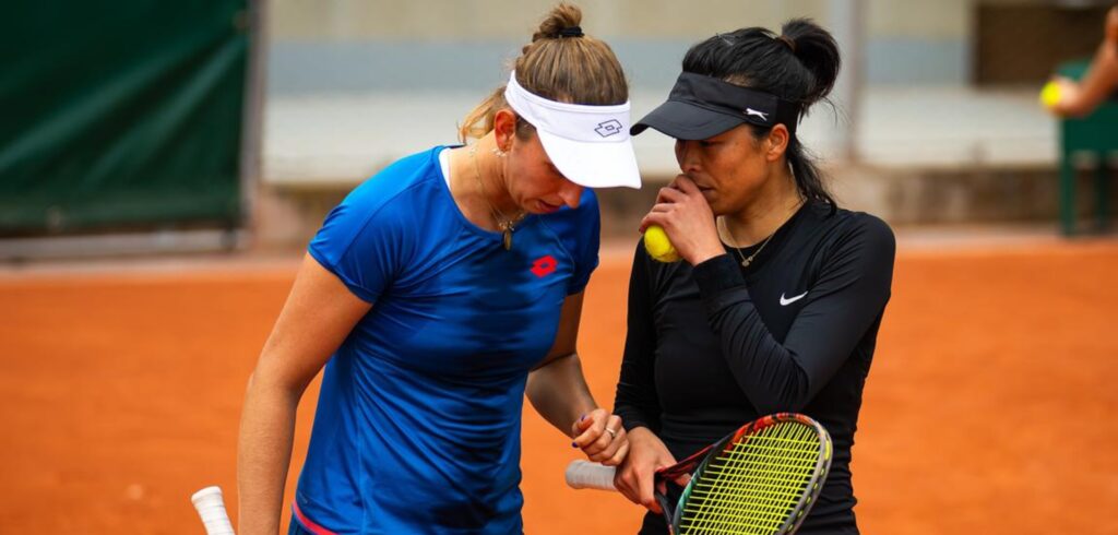 Elise Mertens en Su-Wei Hsieh - © Jimmie48 Tennis Photography