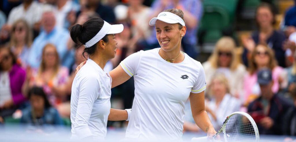 Elise Mertens en Su-Wei Hsieh - © Jimmie48 Tennis Photography