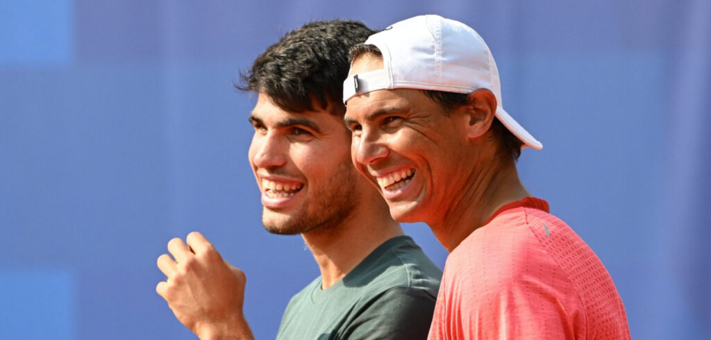 Carlos Alcaraz en Rafael Nadal - © L'Équipe