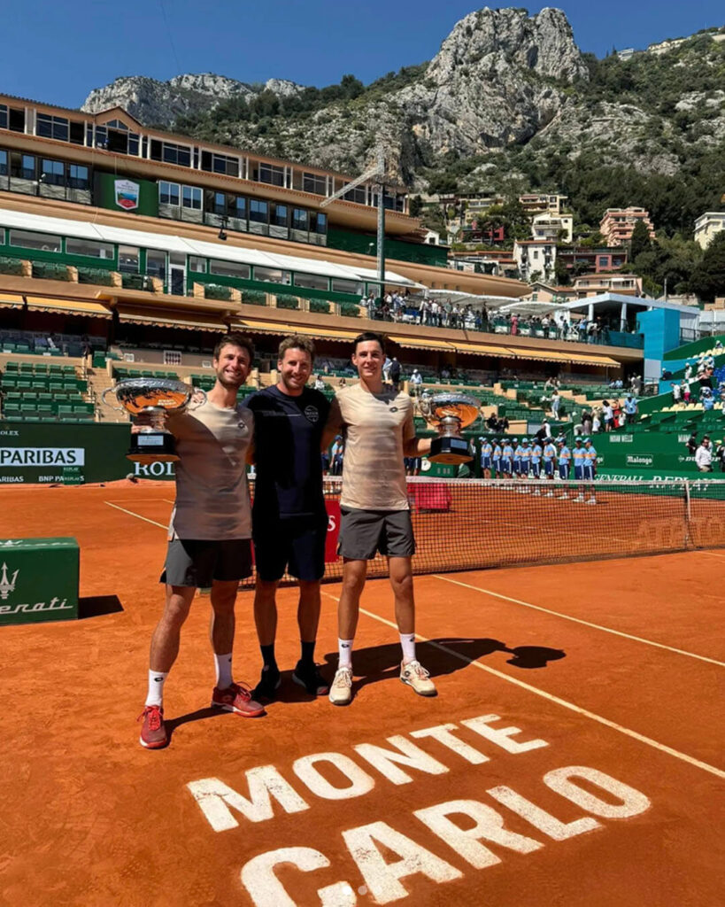 Sander Gillé, Maxime Braeckman en Joran Vliegen in Monte Carlo in 2024 - © Maxime Braeckman (Instagram)