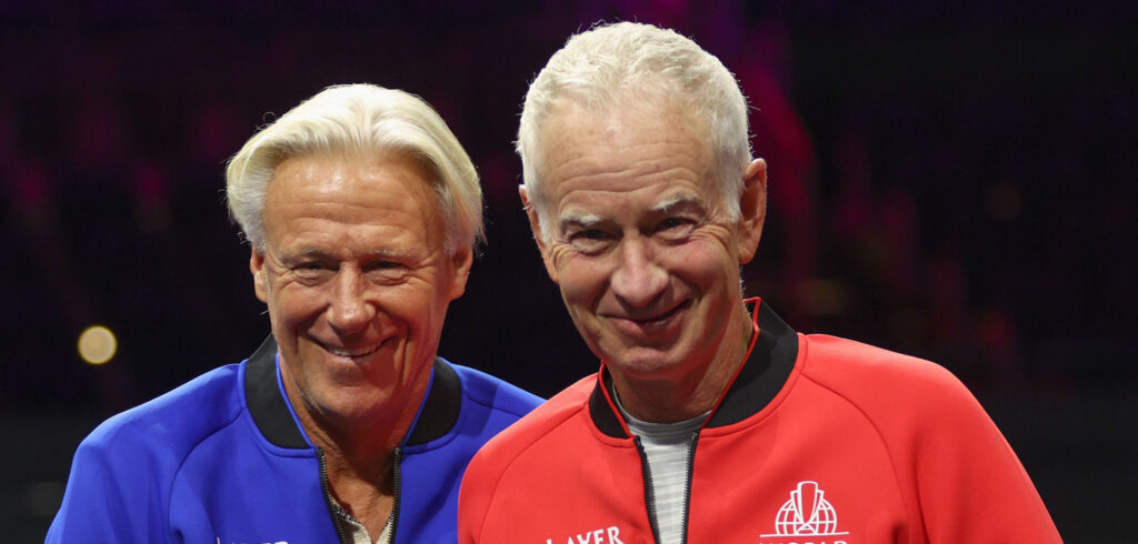 Björn Borg en John McEnroe - © Clive Brunskill (Getty Images/Laver Cup)