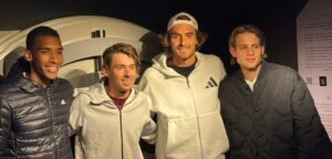 Felix Auger-Aliassime, Alex de Minaur, Stefanos Tsitsipas en Zizou Bergs - © Melissa Van de Wiele