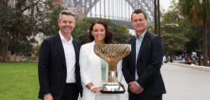 Todd Woodbridge, Casey Dellacqua en Lleyton Hewitt - © Matt King/Getty (Tennis Australia)