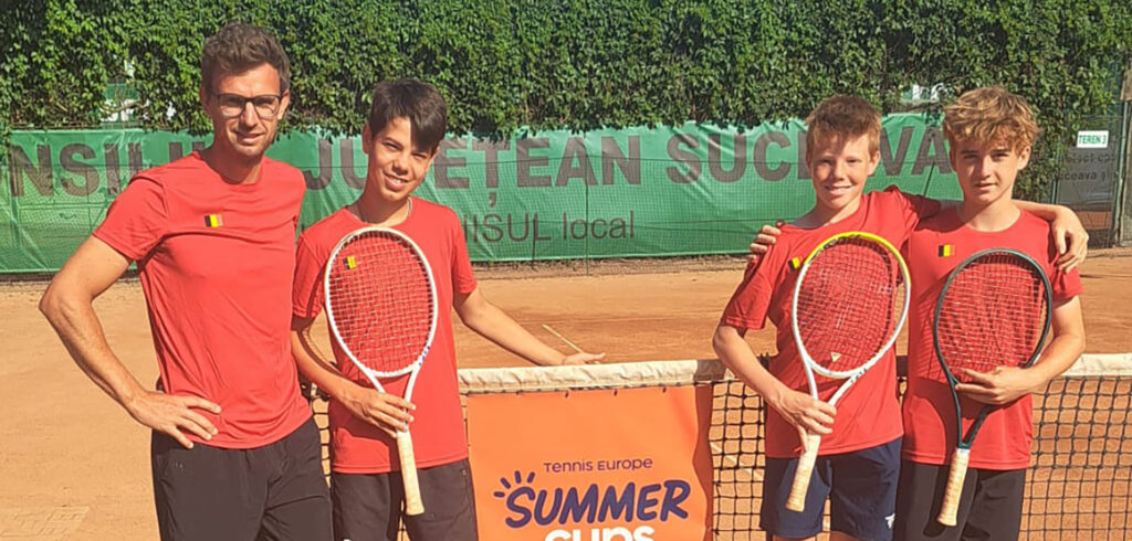 Bart De Keersmaeker, Lionel Hermans, Jul Oostvogels en Rune Hosten - © Tennis Vlaanderen