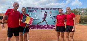 Serge Carpentier, Noor Ceulemans, Fin Gybels en Hannelore Daniëls - © Tennis Vlaanderen