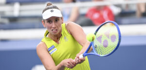 Elise Mertens op de US Open op 29 augustus 2025 - © Rhea Nall/USTA