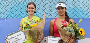 Greet Minnen en Petra Marcinko op ITF Le Neubourg op 14 september 2025 - © Le Tennis Belge Au Quotidien (Instagram)