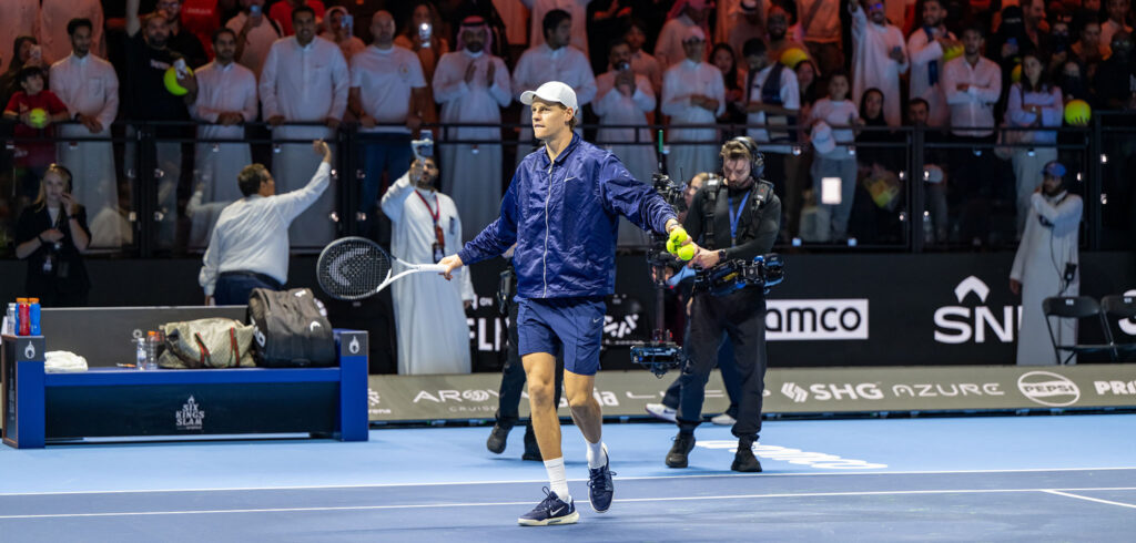 Jannik Sinner op Six Kings Slam op 15 oktober in Riyad - © Six Kings Slam