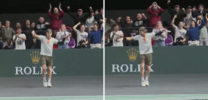 Moonwalk Zizou Bergs op ATP Masters 1000 Parijs op 27 oktober 2025 - © Online video