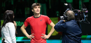 Raphaël Collignon op Davis Cup Finals in Bologna op 28 november 2025 - © Brigitte Grassotti