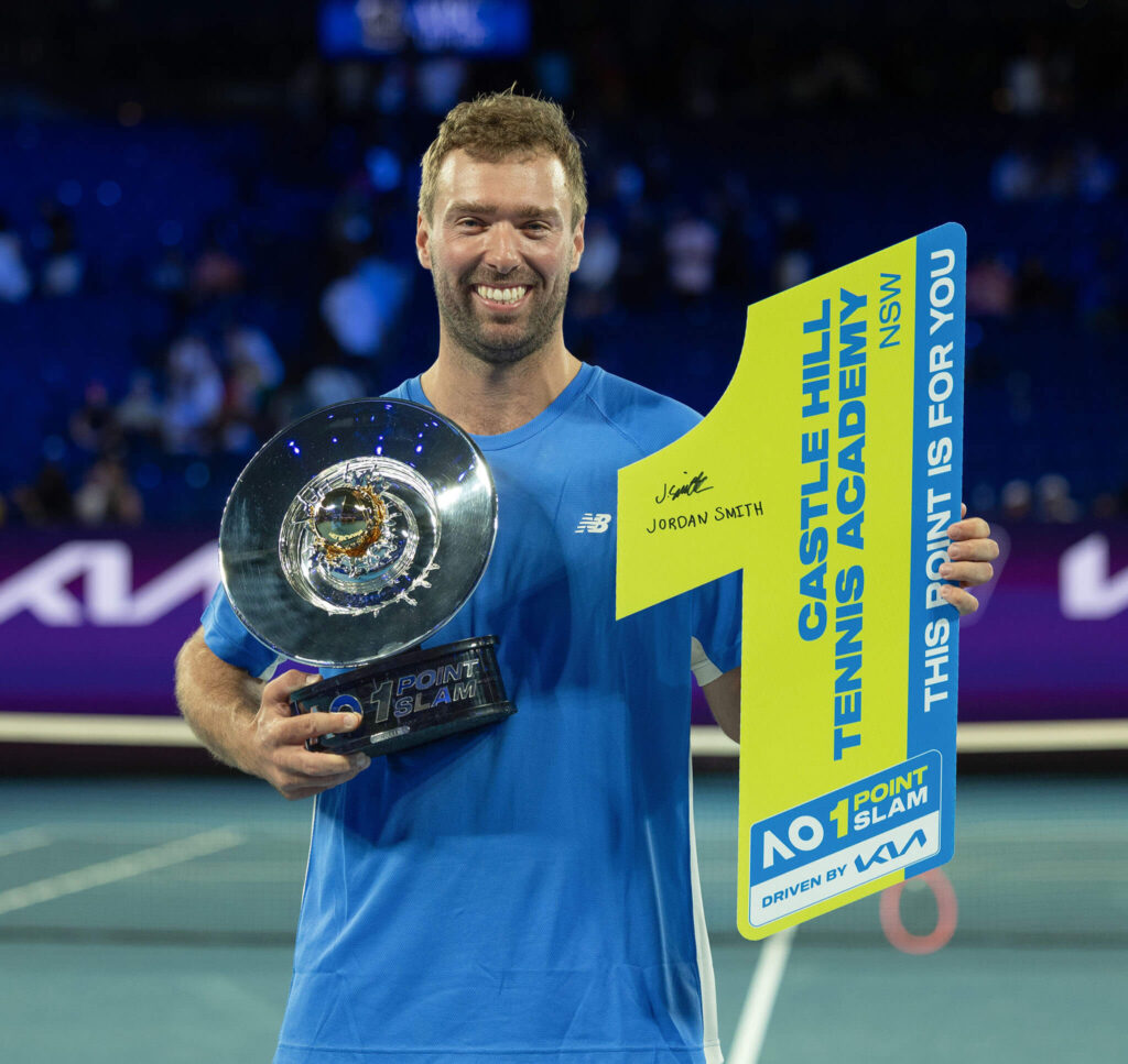 Jordan Smith wint AO 1 Point Slam op 14 januari 2026 - © Luke Hemer (Tennis Australia)