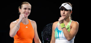 Elina Svitolina en Belinda Bencic op de Australian Open in januari 2026 - © Jimmie48 Tennis Photography
