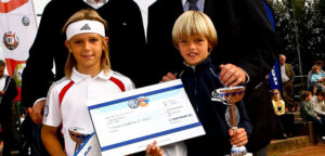 Tristan Vandenbussche en Charles De Ketelaere op Feest van de Jeugd op TC Forest Hills - Vlaams Kampioenschap tennis U9 op 6 september 2009 - © Tennis Vlaanderen