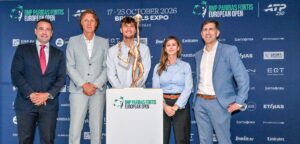 Dick Norman, Raphaël Collignon, Nawal Ben Hamou, Maarten Verboven en Juan de Dios Aguirre - © Stijn Audooren (BNP Paribas Fortis European Open)