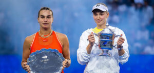 Aryna Sabalenka en Elena Rybakina op de US Open op 12 september 2026 - © Jimmie48 Tennis Photography