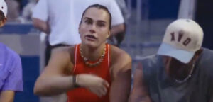 Aryna Sabalenka op de US Open op 12 september 2026 - © Online video