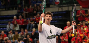 Stino Freestyle op Davis Cup in Hasselt in februari 2025 - © Betty Stolck (Tennisplaza)