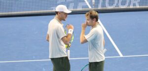 Raphaël Collignon en David Goffin - © Betty Stolck (Tennisplaza)
