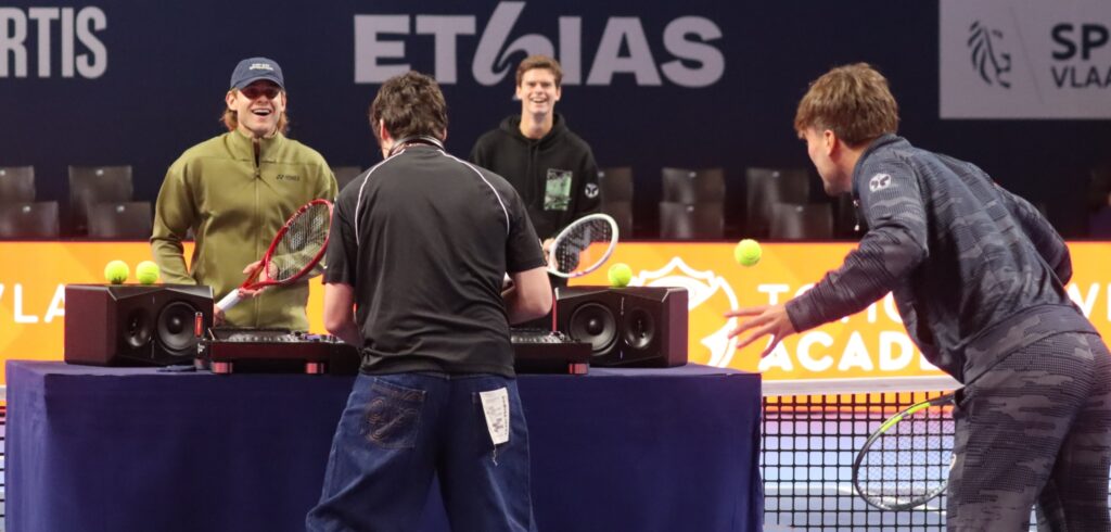 Zizou Bergs, Raphaël Collignon, Alexander Blockx en Henri PFR - © Betty Stolck (Tennisplaza)