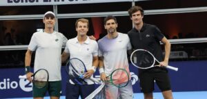 Joran Vliegen, Michaël Geerts, Guido Andreozzi en Manuel Guinard - © Betty Stolck (Tennisplaza)